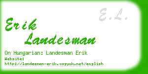erik landesman business card